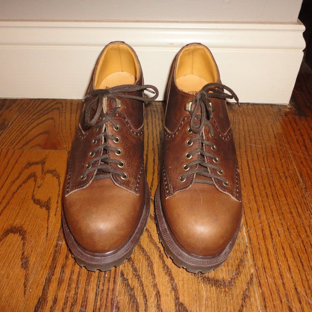 Vintage DR. MARTENS Heel Leather Women's Brogues/Oxfords Size 6 UK doc 90s - Picture 2 of 12